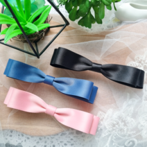 머리숱많은분위한 일자형 데일리 왕리본헤어핀 대핀 큰핀 자동핀대12cm