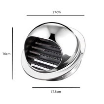 스테인레스 스틸 벽 천장 공기 환기 덕트 배기 그릴 커버 100/150mm 콘센트 난방 냉각 벤트 캡, [03] 200mm