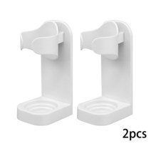 뜨거운 판매 1pc 칫 솔 스탠드 랙 주최자 전기 칫 솔 벽 마운트 홀더 공간 절약 욕실 액세서리, 색깔3, Whiteupgrade2pc