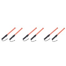 LED 신호봉 전자 호루라기 지시봉 호각 싸이렌 경광봉 주차 가이드용 신호 교통 안전 LED 조명 지팡이 6, 01 orange  black, 1개