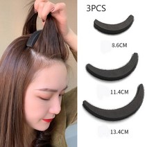 숙녀용 푹신한 헤어 클립 세트 패드 루트 스펀지 케어 및 스타일링 도구, Black7