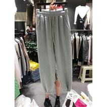 KORELAN 브랜드 매장 전문 매장 철거 재고 정리 미품 여성복 기모 가후바지 여성 하이웨이스트 스트랩 캐주얼 팬츠캐주얼 팬츠 여성 하이웨이스트 슬림 와이드 팬츠 롱