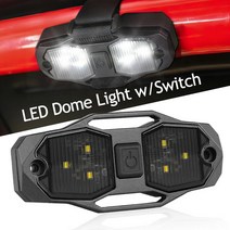 화이트 롤 바 마운트 led dome light rock light wswitch for polaris rzr utv 4wd car excavator 픽업 왜건 utb cab at, 없음