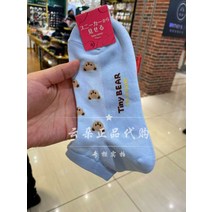 tutuanna 봄여름 신형 로우탑 베어브릭 알파믹 여자 덧신 양말