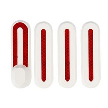 4pcs 스쿠터 앞 뒷바퀴 타이어 커버 허브 xiaomi m365 전기 스마트 스쿠터 스케이트 보드 용 보호 쉘 케이스 스티커, 하얀, 협력사