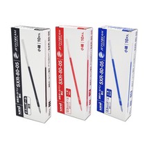 제트스트림 멀티 리필심 0.5mm 흑색 10p + 청색 10p + 적색 10p, 혼합 색상, 1세트