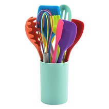 해피마마 레인보우 실리콘 주방조리도구 (12종세트) 키친툴 주방용품 조리도구세트 국자 스푼 주걱 집게 뒤집개 거품기 실리콘조리도구 키친툴세트 주방조리도구세트, KT-02레인보우