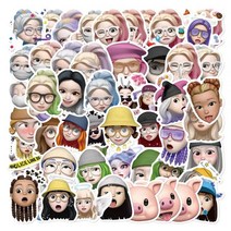스케이트 보드 인라인 스티커 카톤 헤드 초상화 기타 노트북 장난감 전화 케이스 플래너 자동차 룸 장식 아이템, Head Portrai-10PCS