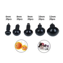 DIY 공예용품 장식품 폼폼 리본 100 개/상자 블랙 플라스틱 눈 장난감 액세서리 스크류 아이 인형 DIY G414, 01 G414A