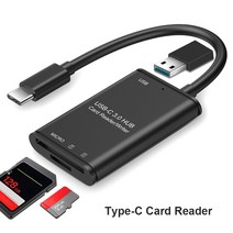 블랙박스sd카드리더기 메모리 usb c타입 nfc 미니 다기능 카드 판독기 5V2A USB 3.1 유형 C 3.0 OTG 어댑터 보안 디지털 TF