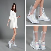 지퍼 PVC 레인 슈즈 장화 방수 운동화 미용사 이사 부츠 슈 투명 골프화 일회용 여행용 신는 캐디 보우 깁스 우선시 비올때 작업용 신박템 등산화 머리카락 미용실 장마 여성, 레인슈즈/S