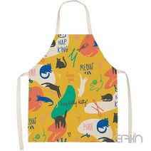 더캣 야옹이가족커플앞치마 방수방유 어린이집 미술학원 유치원 엄마와커플 에이프런, 07, 55x68