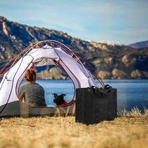 [정품] Xxerciz King Koil 트윈/퀸 에어 매트리스용 보관 가방 튼튼한 손잡이와 지퍼가 있는 캠핑 휴대용 및 방진 내구성 야외용 케이스 캠핑돗자리 1266170