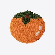 펀치 니들 DIY 만들기 티코스터 키트, PH406.감, 1개