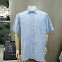 로베르타 디 까메리노 남성용 여름 린넨 슬럽사 스트라이프 일반핏 반소매 셔츠 RL 2-305-2