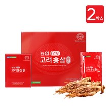 전북 인삼 농협 6년근 엄선한 고품질 우수한 완숙기 마시는 고려 홍삼 사포닌 70mg 진한 농축액 포 파우치, 2박스, 2개