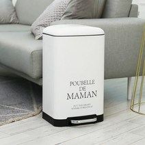 달팽이리빙 푸벨드마망 페달 휴지통 20L, 화이트, 1개