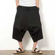 이유까까 남성용 니뽄 스타일 린넨 베기 팬츠