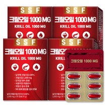 순수식품 크릴오일 1000mg 인지질58%, 30정, 4개
