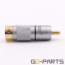 EIZZ-24K 골드 도금 황동 남성 RCA 플매트 카펫 러그 커넥터 터미널 HIFI 오디오 앰프 TV 수신기 DVD 신호 케이블 DIY PTFE 절연체, [02] EZ-203-2PAIRS