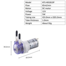 액체정량펌프Kamoer KFS 연동 펌프 BPT 튜빙 포함 액체 이송 1000H 기어 자흡식 8, 01 KFS-HB1B10P