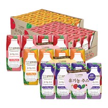 매일유업 상하목장 유기농주스 모음 125ml 24팩, 사과블루베리케일 125ML 24입