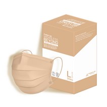 스카이 사각 컬러 마스크 대형 30매 베이지 개별포장, 30매(개별포장)