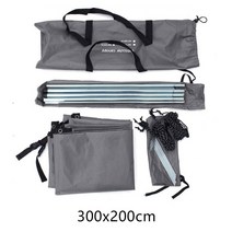 중고 루프탑 텐트 루프 렌탈 하드탑 차량용 SUV 캠핑용 사이드 카 탑 uv 차단 휴대용 쉼터 캐노피 천막 햇빛 접이식 야외 해변 자동차 액세서리, [07] 300x200cm