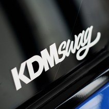 KDM swag 스티커 국산차 튜닝데칼, 200x55mm, 실버