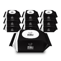 반하나 75gsm 블랙은 물티슈 70매 10팩 캡형, 70개
