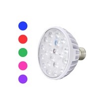 레드 LED PAR30 15W 컬러 집중형 포인트조명 파삼공 레일등 스포트라이트 칼라 파30 램프 장식등 색전구 부각조명 파티조명 E26 카페 매장 캠핑 크리스마스조명 스팟조명, 녹색
