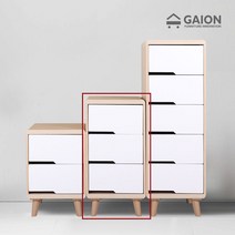 가이온 뮤즈 3단 400 협탁 서랍장, 오크화이트