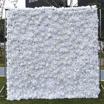 화이트 버건디 장미 모란 롤업 천 5D 꽃 벽 패브릭 걸이식 커튼 녹색 식물 벽 파티 웨딩 배경 장식 소품, 137.A28 - 1.5mX1.5m