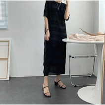 오르네트 여성 쉬폰 플리츠 롱 원피스