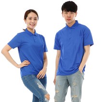쿨론기능성 딥블루반팔티셔츠(왼포켓없음)식당 카페서빙유니폼 가게티 단체티 홀서빙복