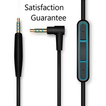 스피드 BOSE QuietComfort 25 QC25 QC35 SoundTrue SoundLink OE2OE2I 헤드폰 용 마이크가 있는 교체 오디오 케이블 와이어 코드, [02] black, 02 Black