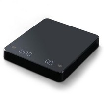 정밀 계량 주방 저울 고정밀 커피 전자 드립 디지털 타이머 Led Usb 충전 3kg01g, 1.01 Black