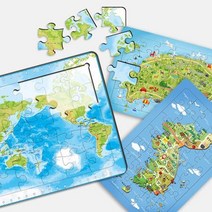 L사이즈 대한민국 제주도 세계지도 목재 판퍼즐, 상세페이지 참조2, 상세페이지 참조2, 상품선택_A.세계지도