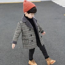 [BEST]가을 겨울 아동 남아 하프 기모 모직 코트 WOCHANANT157