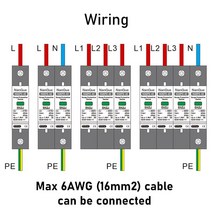 AC SPD AC275V 385V 서지 보호기 1P 2P 3P 4P 20KA 40KA 60KA 피뢰기 단일 3 상 가정용 접지 보호 장치, 04 4P_03 40KA