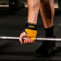 STRONGBRO 헬스 장갑 소가죽 스트랩 손목 아대 헬스용품 그립 리프팅 풀업(당일발송) 헬스장갑, 올인원소가죽그립