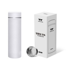 보온보냉 리유저블 컵 스텐316 텀블러500ml, 화이트1개, 1개