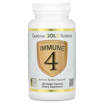 California Gold Nutrition Immune 4 이문 면역계 지원 베지 180캡슐 X 3개 아연 비타민 C D 셀레늄 미네랄, 180 개