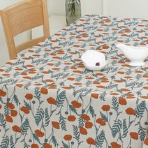 찬미디자인 린넨식탁보, 8인식탁보 250x130, 양귀비