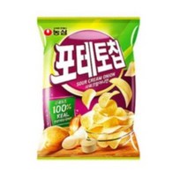 농심 포테토칩 스낵 사워크림 어니언, 6개, 125g