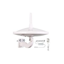 ANTOP 지상파 디지털 안테나 실외 텔레비전 UHF 지원 지상 방송용 HD TV 부스터 내장 720° 전방위 수신 105Km 범위 10m 동축 케이블 장착 설치 간단 중·약전계용, 상세페이지 참조