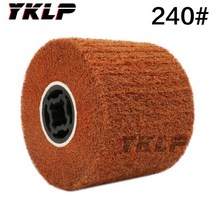 부직포 나일론 연마 플랩 휠 브러시 와이어 드로잉 버니싱 드럼 스테인레스 스틸 120x20x100mm 1 개, 08 240Grit