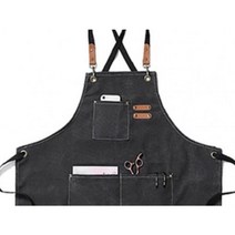 동그라미상사 핸썸한 캔버스 앞치마, 세련된 카키