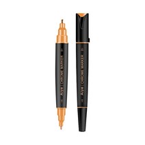 3.0/0.7mm 더블 엔드 전기 도금 마커 펜 고광택 페인트 크롬 실버 DIY 자동차 휠 색상 변경 금속 펜, 01 Chrome copper