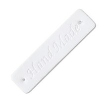 [동대문패션포인트] DIY 인조가죽 흘림체 핸드메이드라벨 30개, 화이트